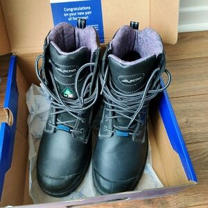 Acton Black Work Boots